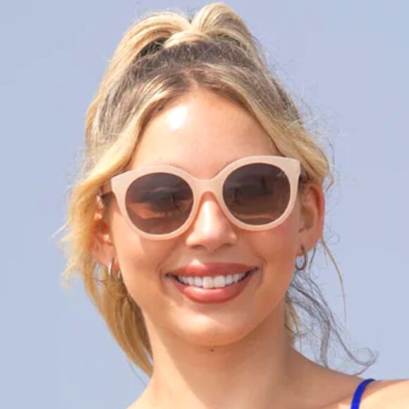 Blue Planet Ellyn Polarized Sunglasses - Matte Beige/Walnut/ Brown - Picture 3 of 9